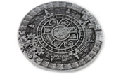 Silver Metal Belt Buckle Antique Aztec Calendar Mayan Men Accessories